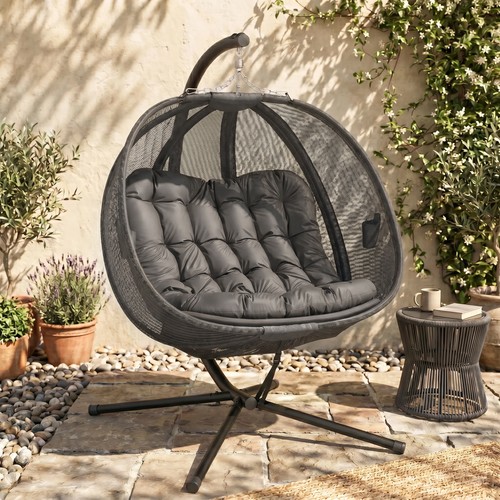 Double hanging egg chair - hanging,