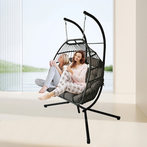 Double egg chair with stand - egg,