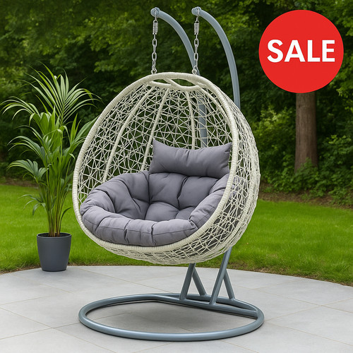 Double swing egg chair with - egg,