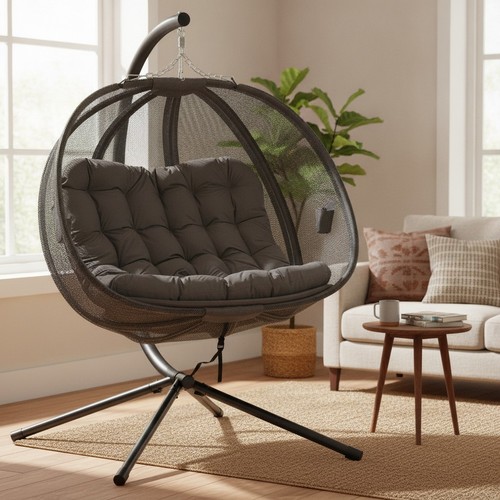 Double hanging egg chair - chair, 2